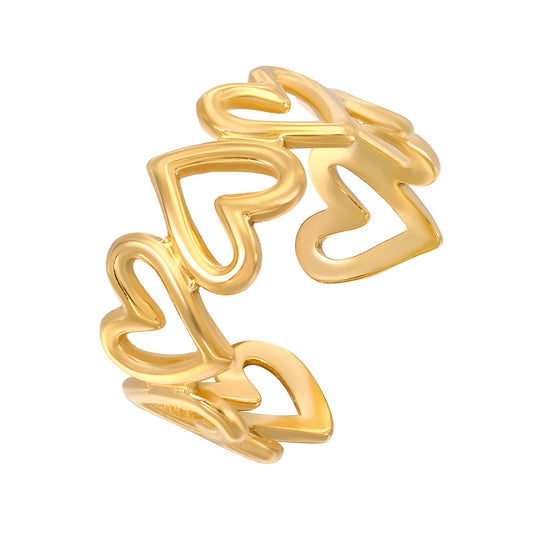 Gold Plated Adjustable Ring - One Size Fits All