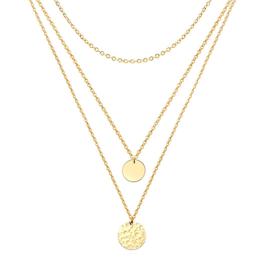 Gold Plated Multi-Pendant Necklace 37-50 cm