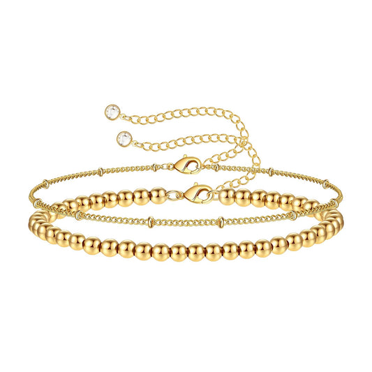 Gold Plated Thin Link Bracelet - 17-22cm