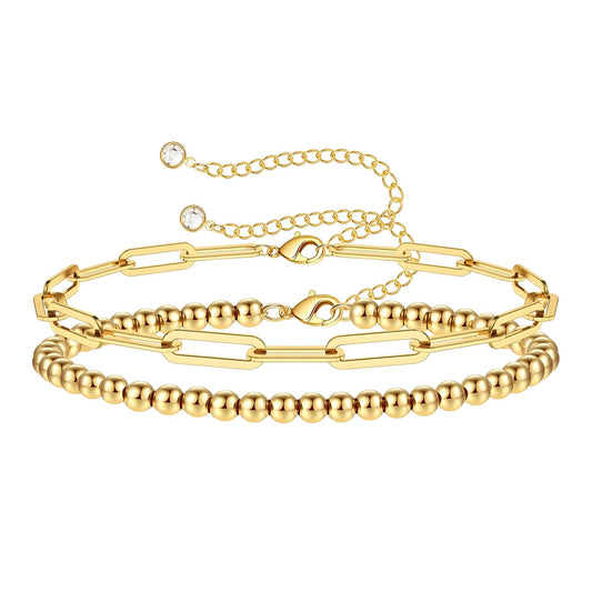 Gold Plated Link Bracelet - 17-22cm