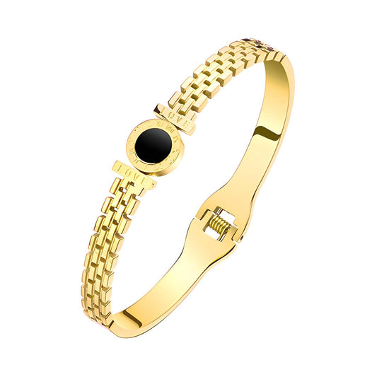 Gold Plated Medium Bangle Bracelet - 6.5cm