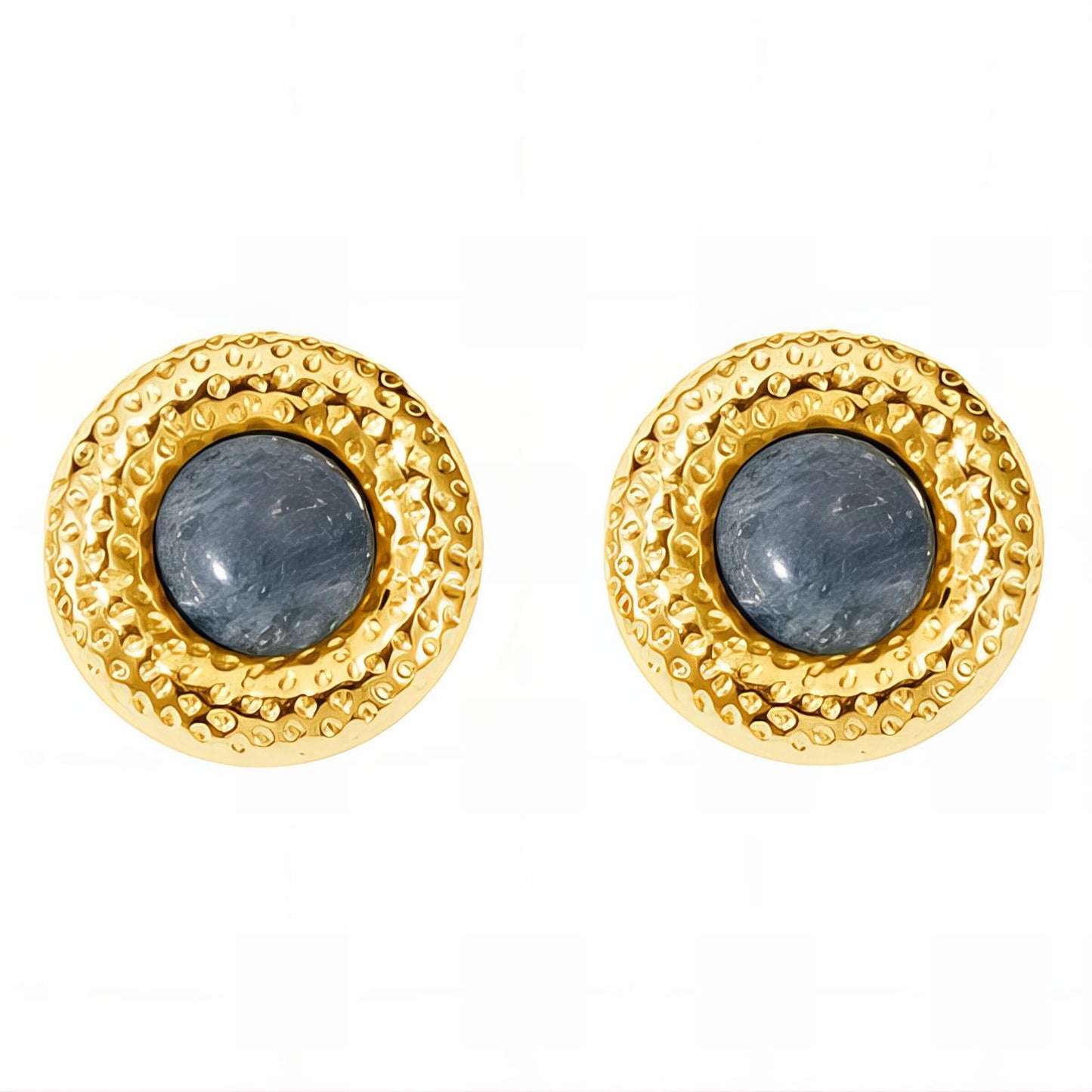 Gold Plated Flower Stud Earrings - Hypoallergenic