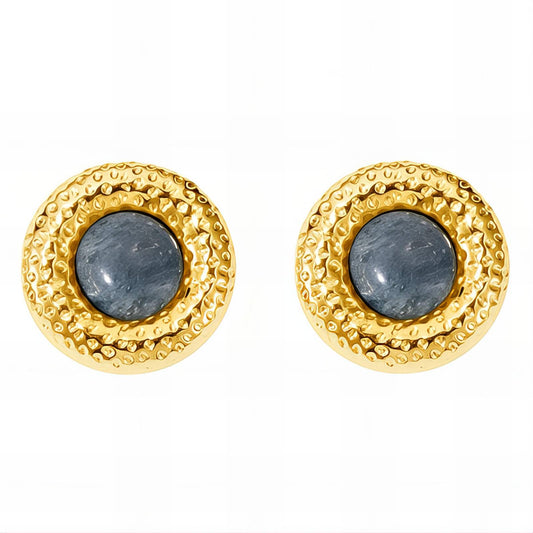 Gold Plated Flower Stud Earrings - Hypoallergenic
